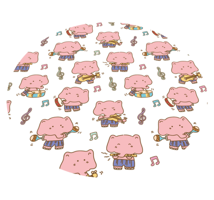 Muzikinis dramblio linksmybės gyvūnų vinilo kilimėlis - „Tenstickers“
