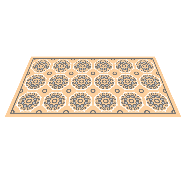 Vinyliniai kilimas su plytelių imitacija geometrinė mandala - „Tenstickers“