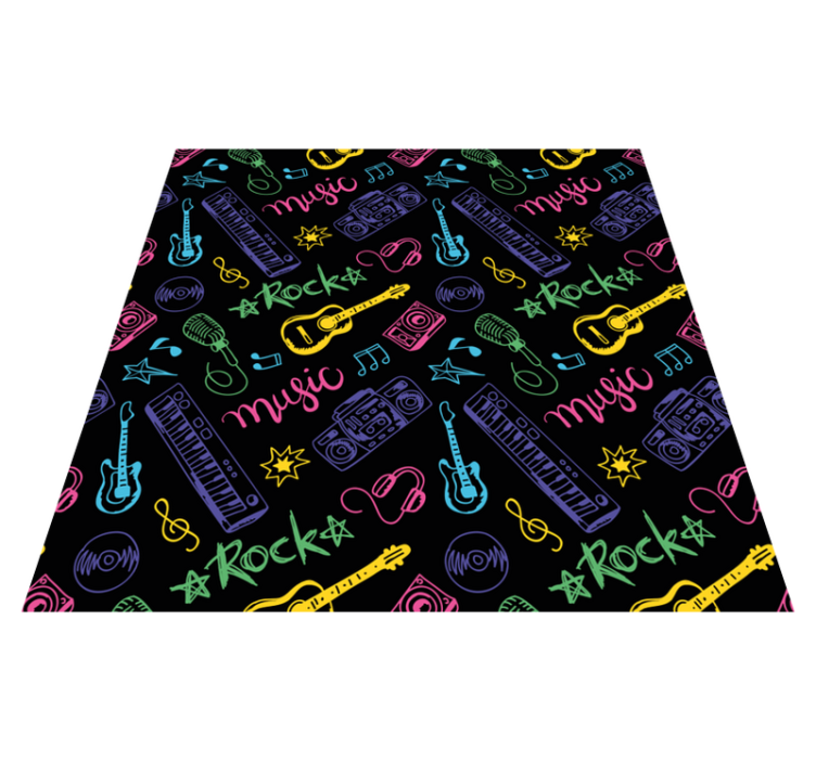 Spalvinga muzikos tema vinilinis kilimėlis - „Tenstickers“