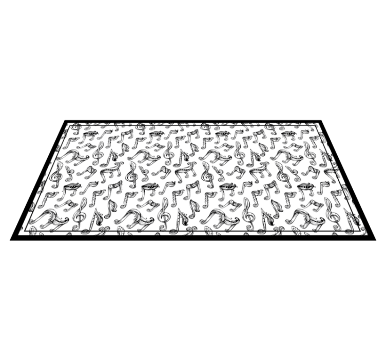 Muzikos natų dizainas paaugliams vinilo kilimėlis - „Tenstickers“