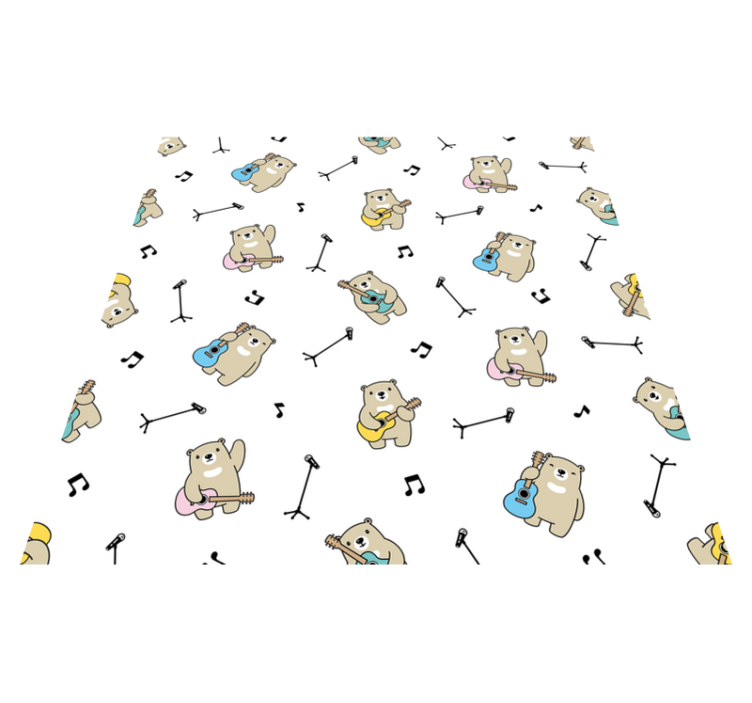 Muzikinių meškų raštas kilimas vaiko kambariui - „Tenstickers“