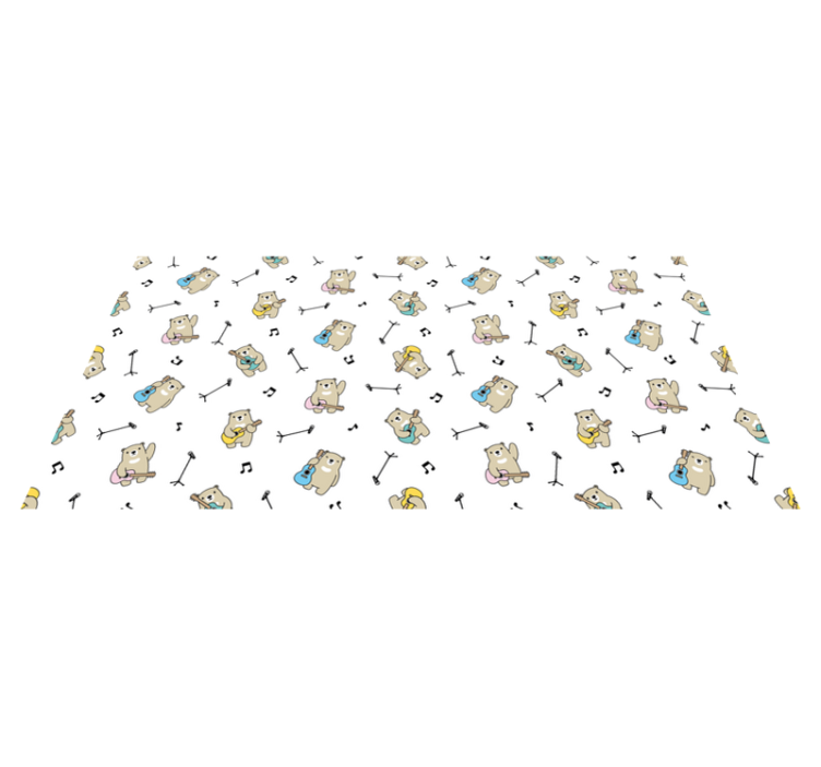 Muzikinių meškų tema kilimas vaiko kambariui - „Tenstickers“