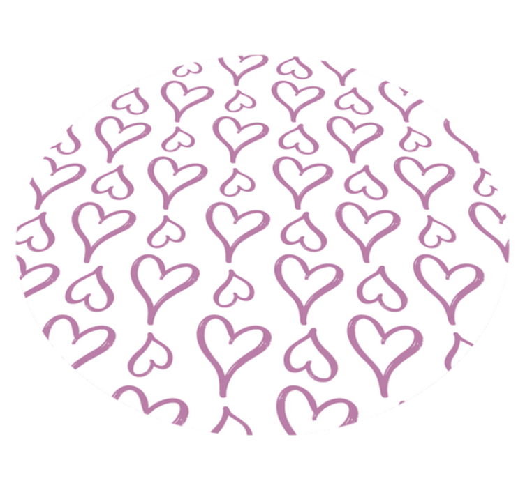 Tekstūrinis vinilinis kilimas su rožiniu širdelių raštu - „Tenstickers“