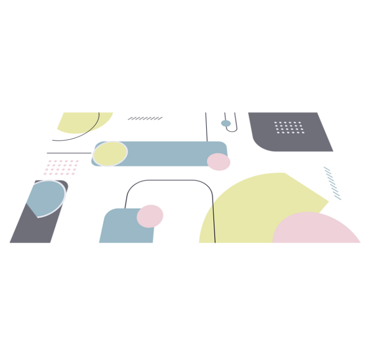 Geometrinis kilimas pastelinių formų - „Tenstickers“