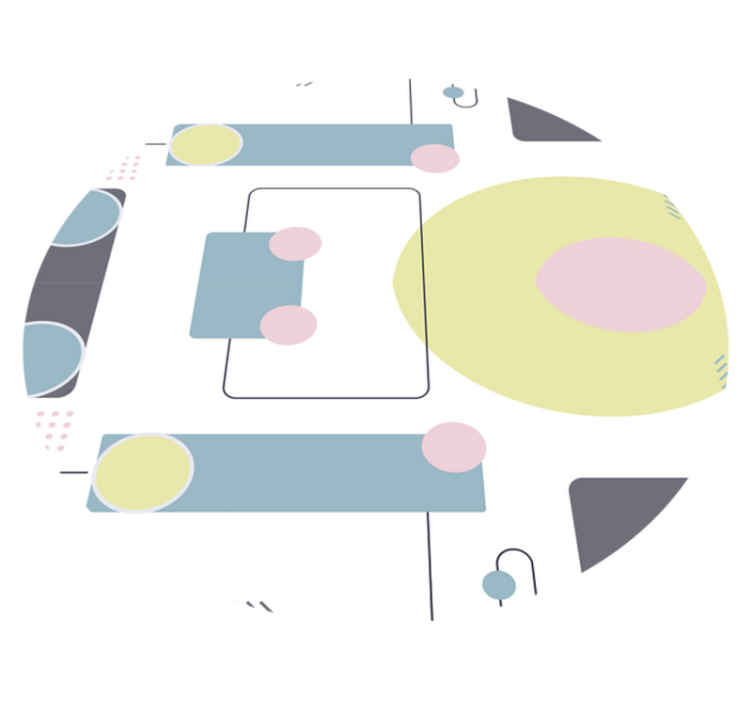 Geometriniai kilimas abstrakčios apvalios formos - „Tenstickers“