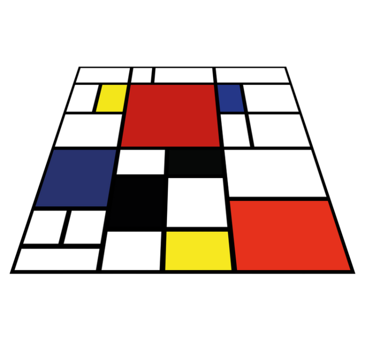 Modernus vinilinis kilimas vibrantinis geometrinis elementas - „Tenstickers“