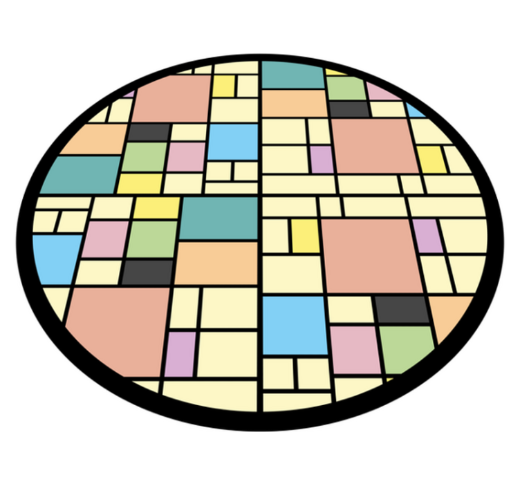 Geometriniai kilimas spalvingų blokų raštu - „Tenstickers“