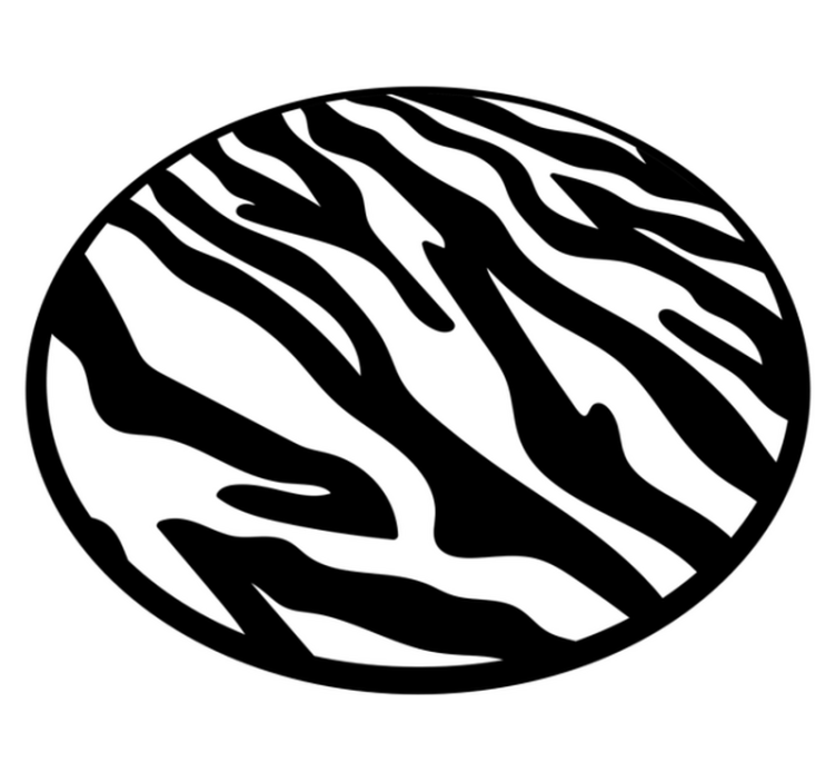 Gyvūnų spaudos vinilo kilimėlis zebra raštu - „Tenstickers“