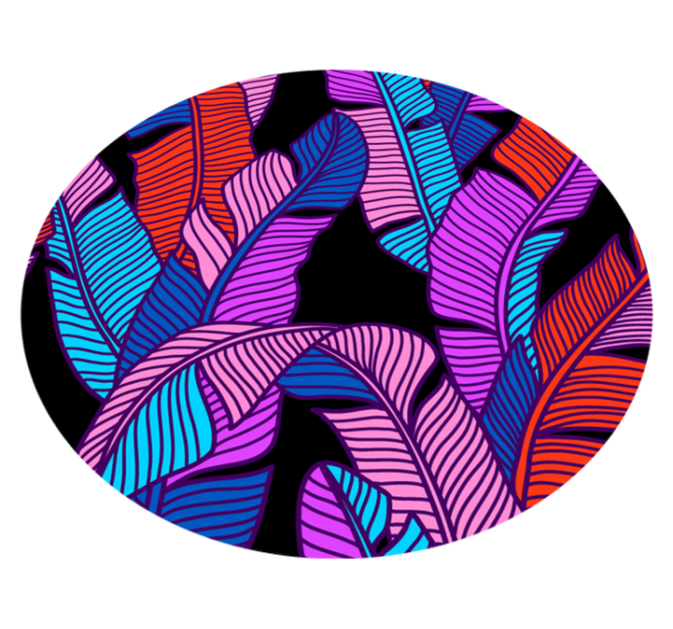 Gyvi lapų elementai gėlių rašto kilimėlis - „Tenstickers“