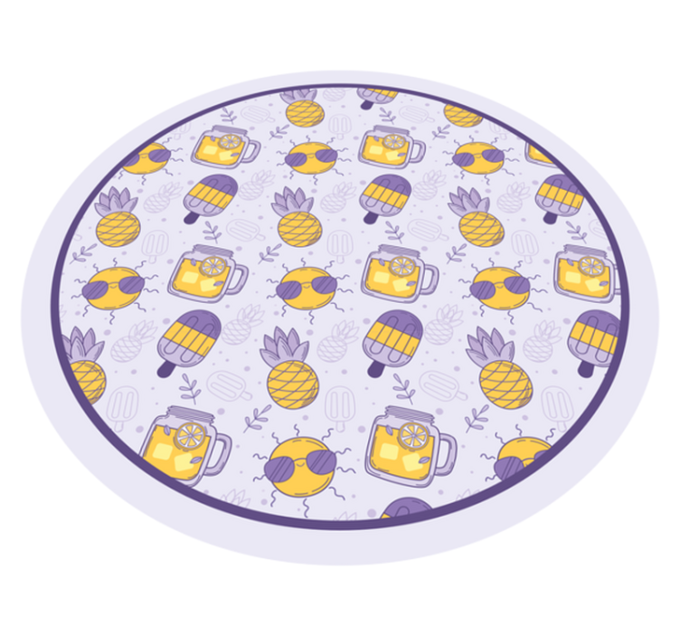 Tropinės vasaros pramogos vinilinis kilimėlis - „Tenstickers“