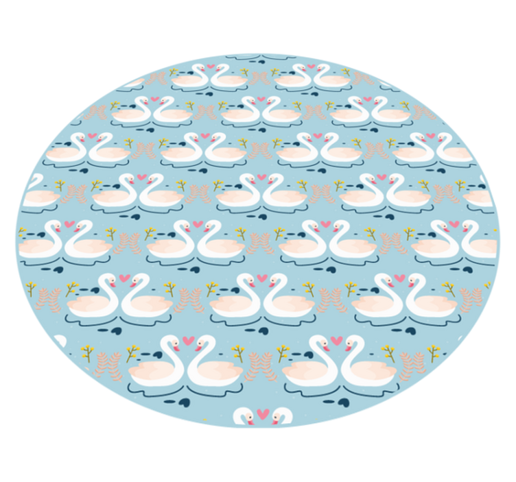 žavingas gulbės raštas gyvūnų vinilo kilimėlis - „Tenstickers“