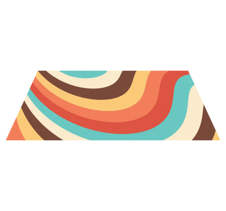 Retro bangų raštas modernus vinilinis kilimas - „Tenstickers“