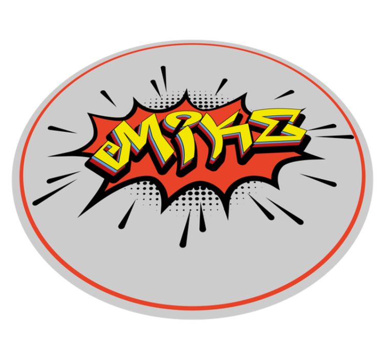 Pavadinimo sprogimas vinyl kilimėlis su vardu - „Tenstickers“