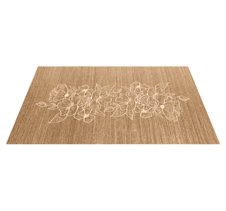 Gėlių puošmena su elegancija koridoriaus vinilinė kilimėlė - „Tenstickers“