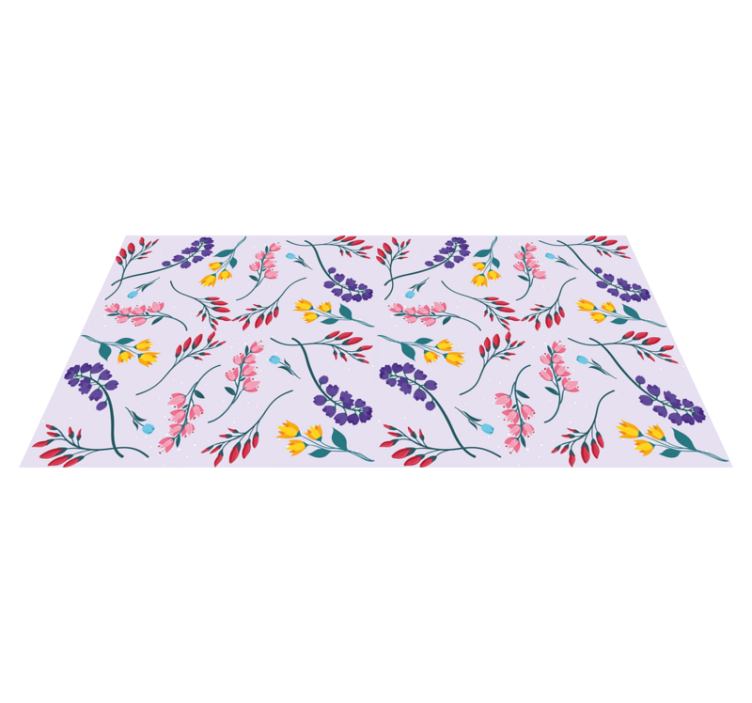 Subtilus violetinis raštas gėlių rašto kilimėlis - „Tenstickers“