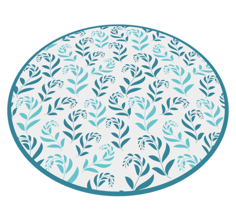 Botaninis lapų įkvėpimas gėlių rašto kilimėlis - „Tenstickers“