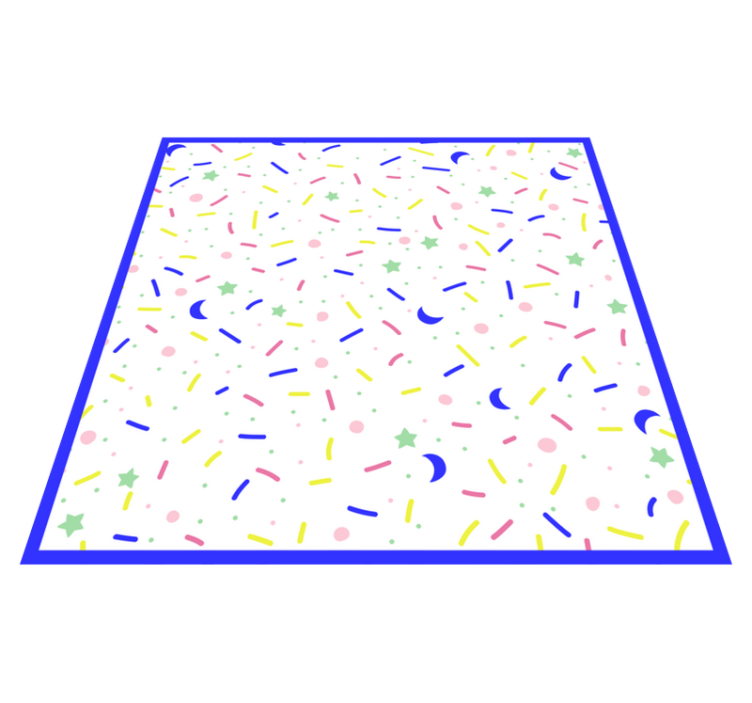 Vakarėlio spalvingos formos vinilinis kilimėlis - „Tenstickers“