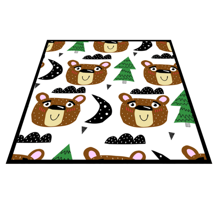 Vientisos spalvos lokiai ir medžiai šiaurietiškas vinilo kilimas - „Tenstickers“