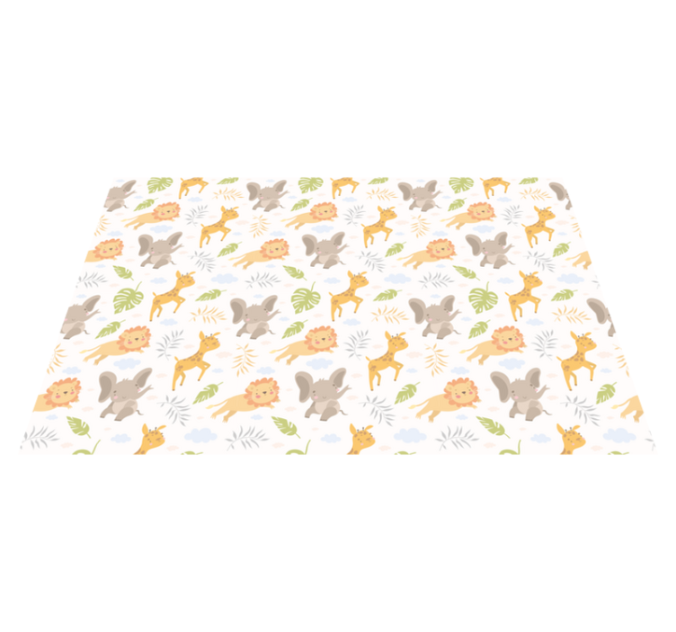 žavingi safario padarai vaikų vinilinė kilimėlė - „Tenstickers“