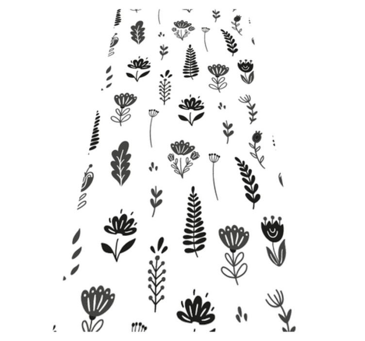 Gėlių rašto kilimėlis gėlių silueto raštu - „Tenstickers“