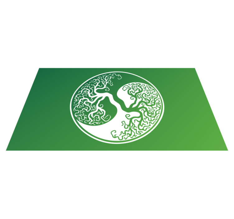 Medžio silueto ratas gamtos vinilinis kilimas - „Tenstickers“