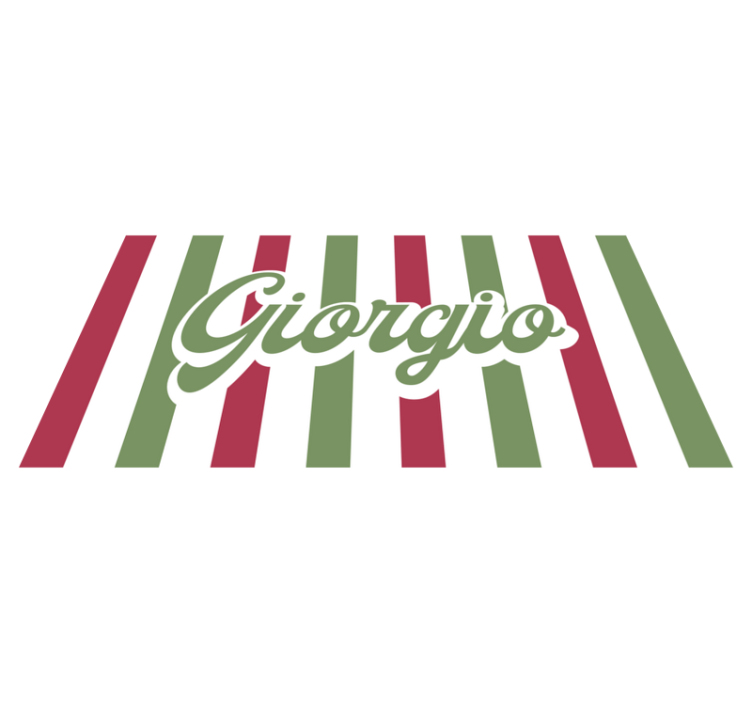 Italijos vėliava vinyl kilimėlis su vardu - „Tenstickers“