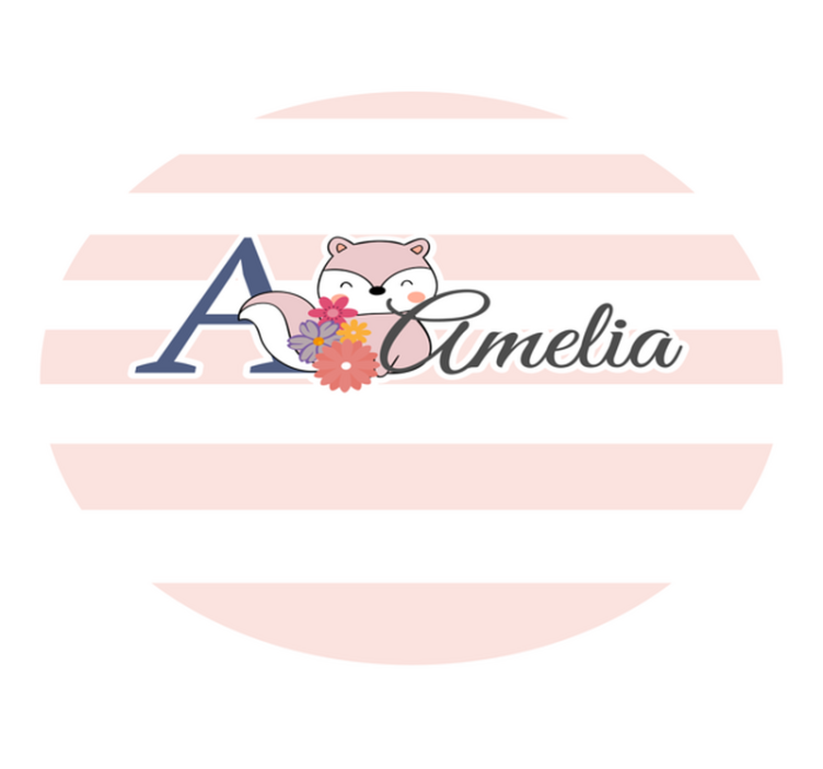 Pritaikomas lapės dizainas vinyl kilimėlis su vardu - „Tenstickers“