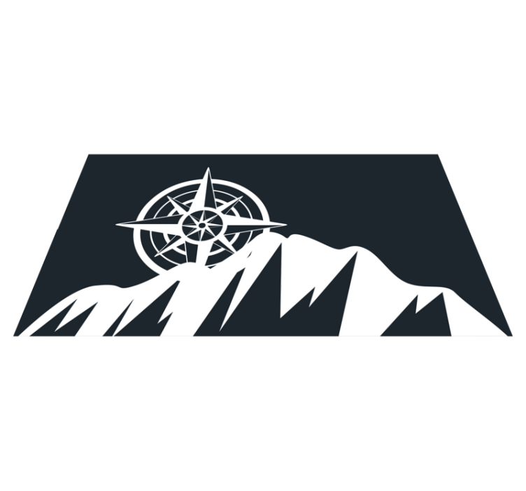 Kompaso kalno meno kūrinys modernus vinilinis kilimas - „Tenstickers“