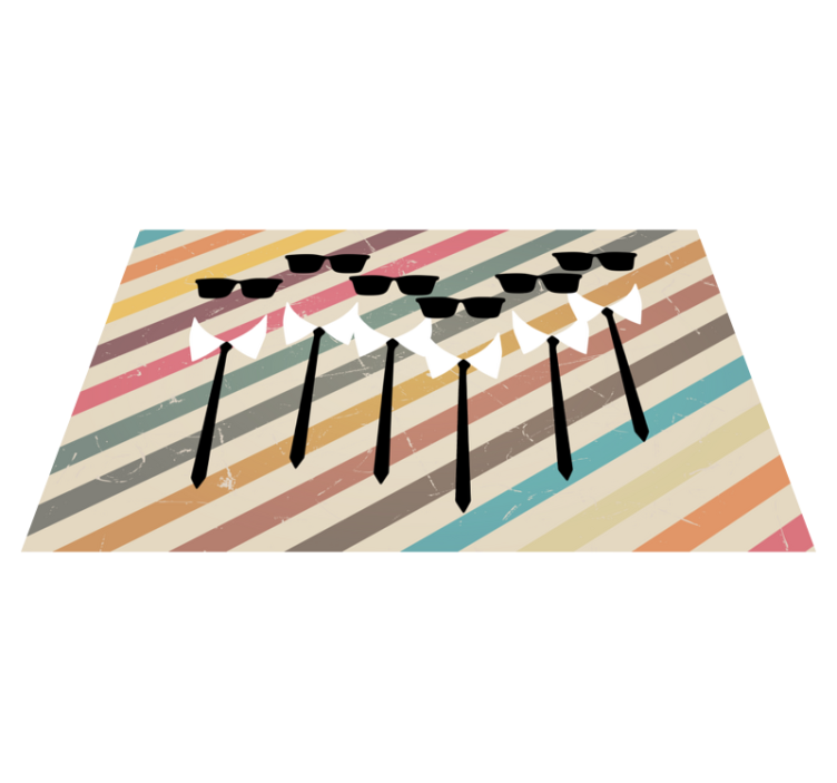 Elegantiška grupės apranga dryžuotas vinilo kilimas - „Tenstickers“