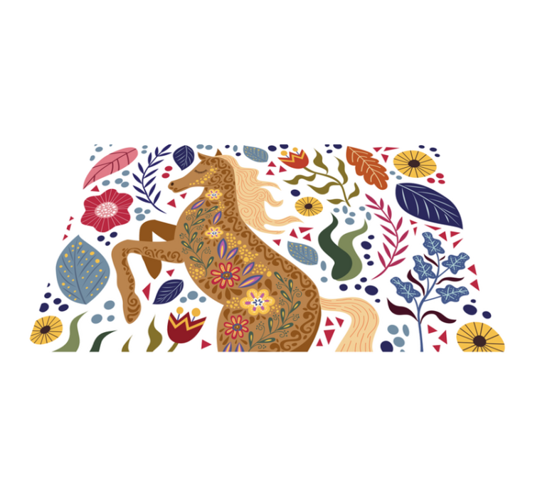 Didingas arklio meno kūrinys gyvūnų vinilo kilimėlis - „Tenstickers“