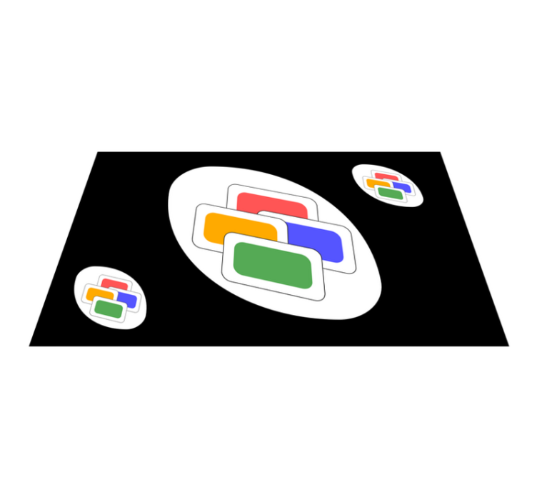 Juoda klasikinė kortelė žaidimų dizaino vinilo kilimėlis - „Tenstickers“