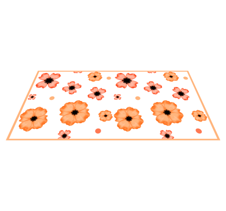 Gėlių rašto kilimėlis su raštuotu fonu - „Tenstickers“