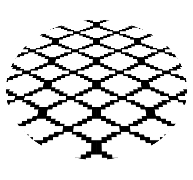 Moderni juoda ir balta geometriniai kilimas - „Tenstickers“