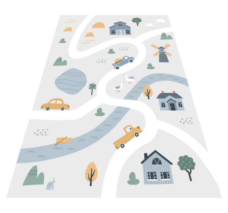 žaismingas kelio dizainas kelių kilimėliai - „Tenstickers“