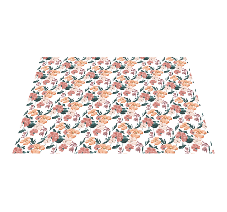 Botaniniai žiedai gėlių rašto kilimėlis - „Tenstickers“