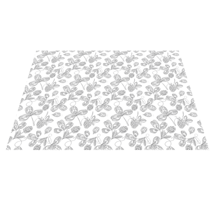 Botaninis linijinis menas gėlių rašto kilimėlis - „Tenstickers“