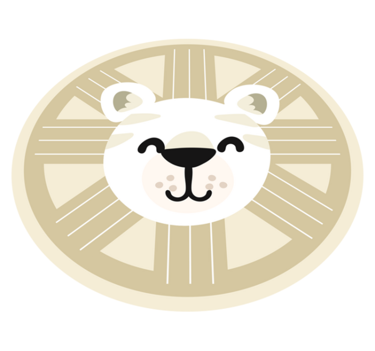 Besišypsančio liūto grafika kilimas vaiko kambariui - „Tenstickers“