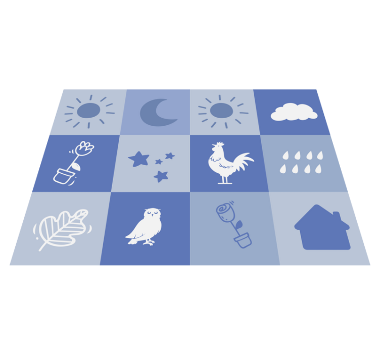 Darželio šaškių lenta vaikų vinilinė kilimėlė - „Tenstickers“