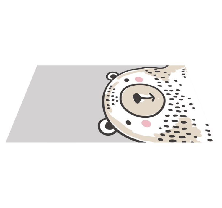 Meškos veido forma kilimas vaiko kambariui - „Tenstickers“