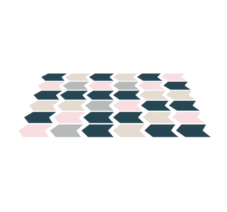 Pastelinės spalvos strėlių raštas geometrinis vinilo kilimas - „Tenstickers“