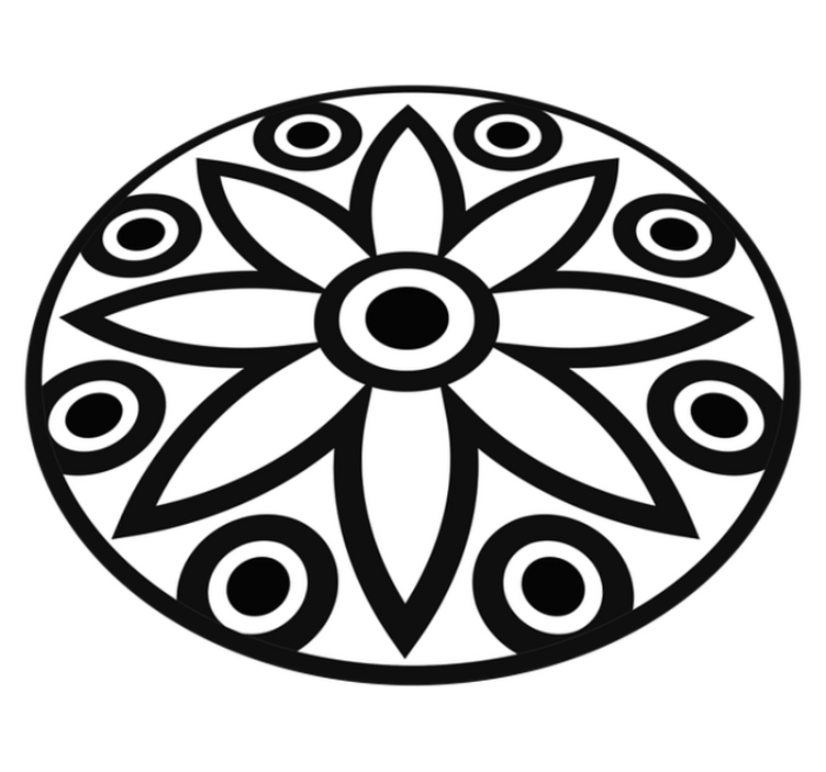 Apskrito mandalos dizainas geometriniai kilimas - „Tenstickers“