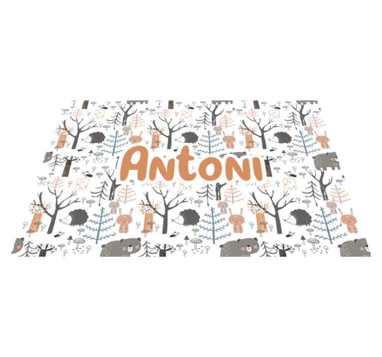 Pritaikytas miškas vinyl kilimėlis su vardu - „Tenstickers“