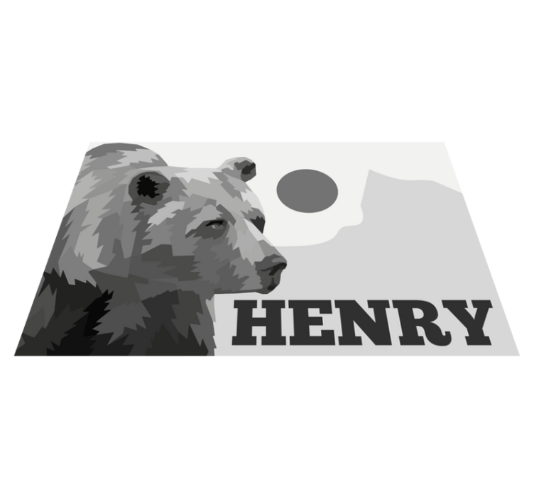 Pritaikomas lokys vinyl kilimėlis su vardu - „Tenstickers“