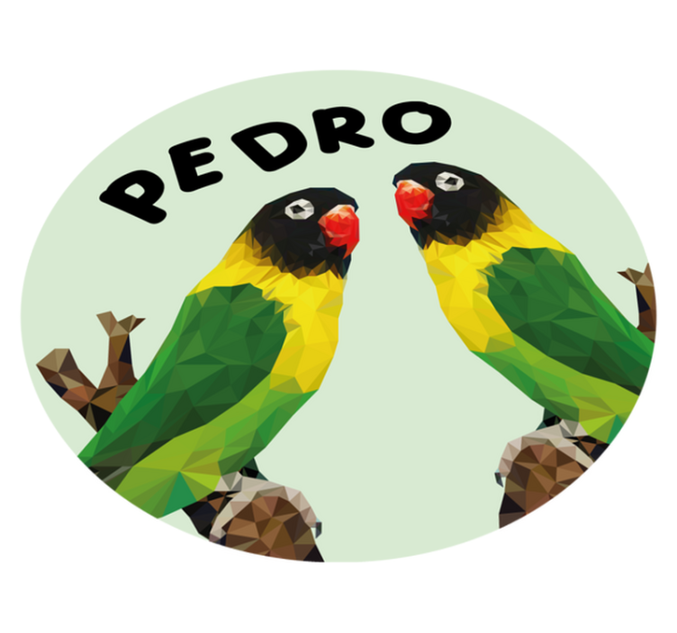 Pritaikomi meilės paukščiai vinyl kilimėlis su vardu - „Tenstickers“