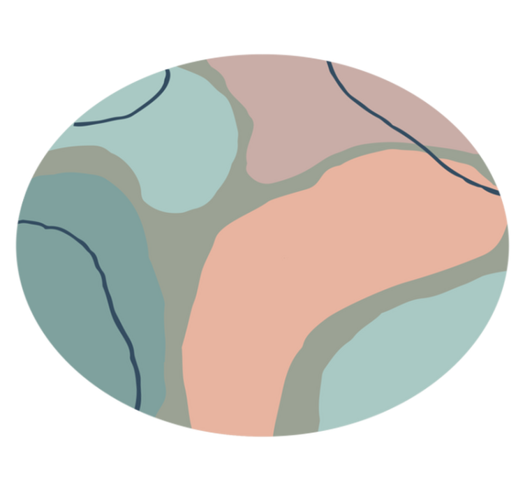 Abstrakčios geometrinės figūros minimalistinis kilima - „Tenstickers“