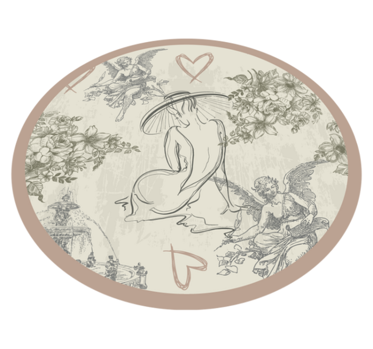 Senovinis prancūziškas romantiško rašto kilimas - „Tenstickers“