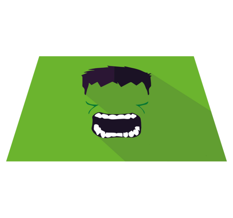 žalias superherojus vaikiškas vinilo kilimėlis - „Tenstickers“