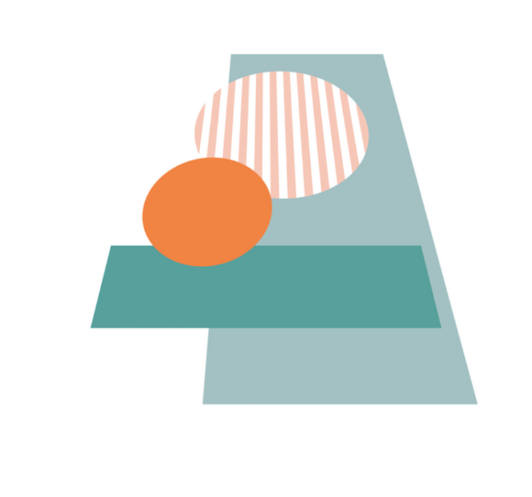 Saulėti geometriniai apskritimai modernus vinilinis kilimas - „Tenstickers“