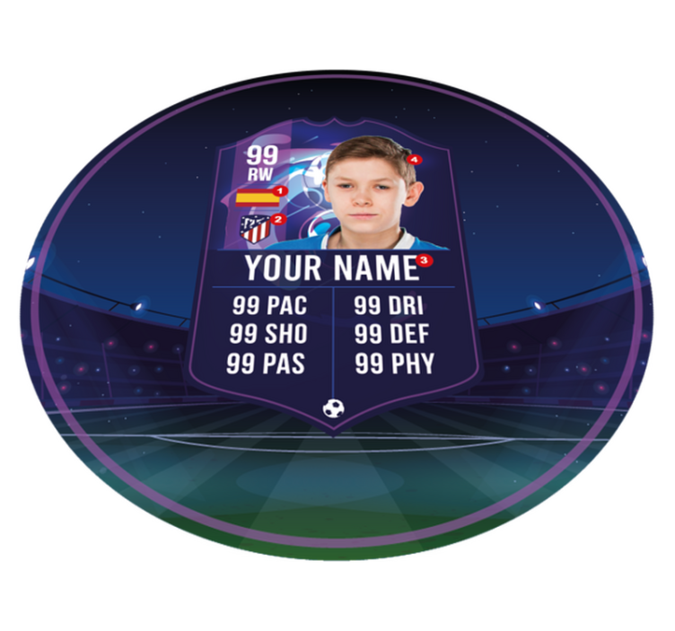 Futbolininko kortelėFutbolininko kortelė paaugliams vinilo kilimė - „Tenstickers“