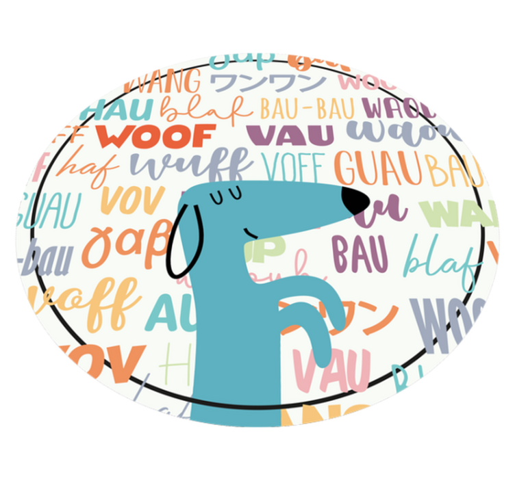 Šuns šauksmas gyvūnų vinilo kilimėlis - „Tenstickers“